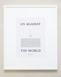 Bryan Anthonys Home Decor Purposeful Prints Us Against The World Iconic Framed Print Gray Art With White Frame 20x24