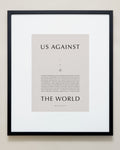 Bryan Anthonys Home Decor Purposeful Prints Us Against The World Iconic Framed Print Tan Art With Black Frame 20x24