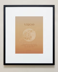 Bryan Anthonys Virgo Zodiac Moon Graphic Framed Print Black Frame 20x24