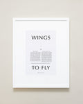 Bryan Anthonys Home Decor Wings To Fly Framed Print 16x20 White Frame with Gray
