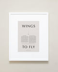 Bryan Anthonys Home Decor Wings To Fly Framed Print 16x20 White Frame with Tan
