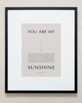 Bryan Anthonys Home Decor Purposeful Prints You Are My Sunshine Iconic Framed Print Tan Art With Black Frame 20x24